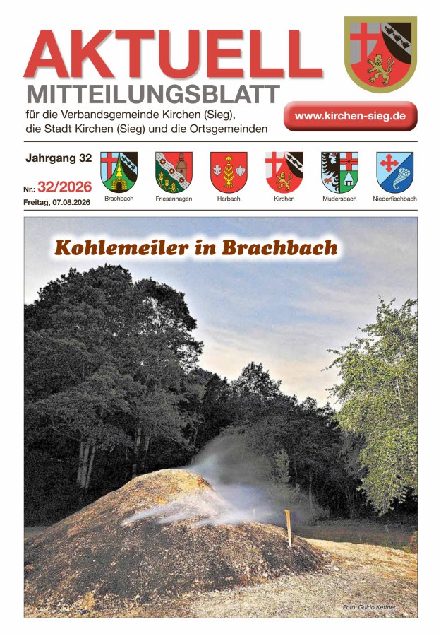 Aktuell - Mitteilungsblatt für die VG Kirchen (Sieg) Titelblatt 32/2026
