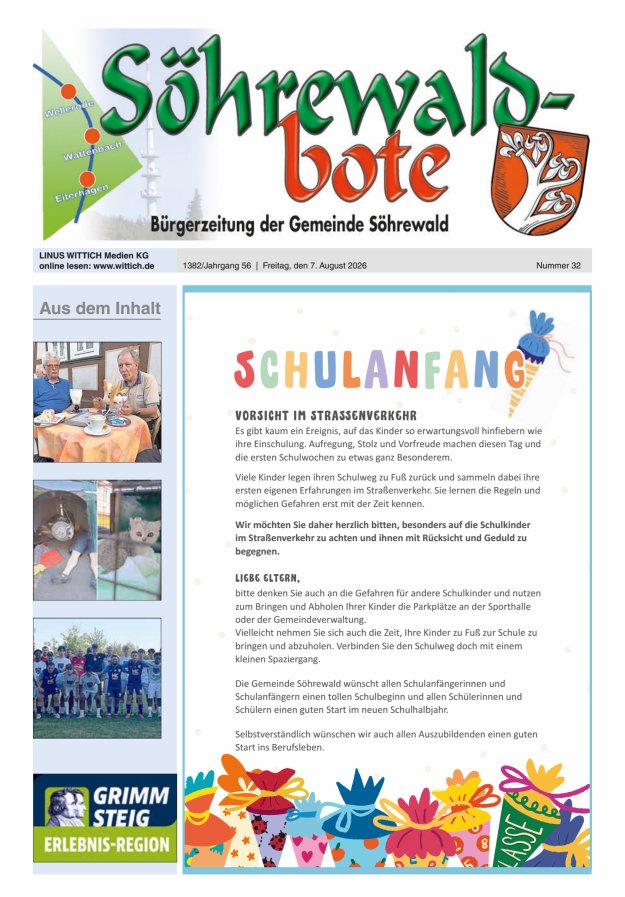 Söhrewaldbote Titelblatt 32/2026