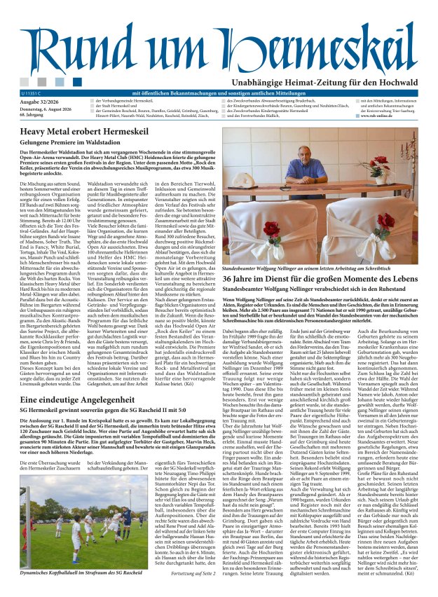 Rund um Hermeskeil Titelblatt 32/2026