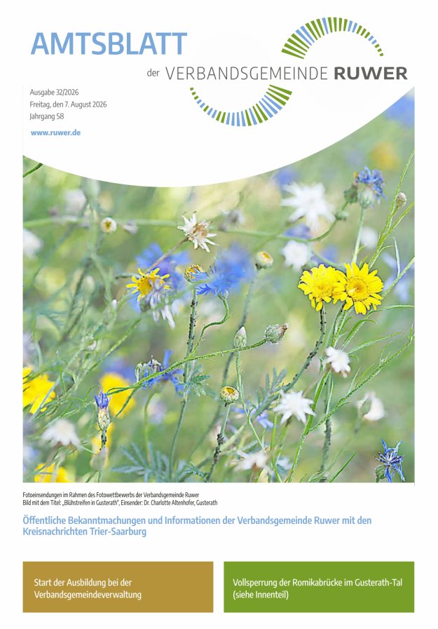 Amtsblatt VG Ruwer Titelblatt 32/2026