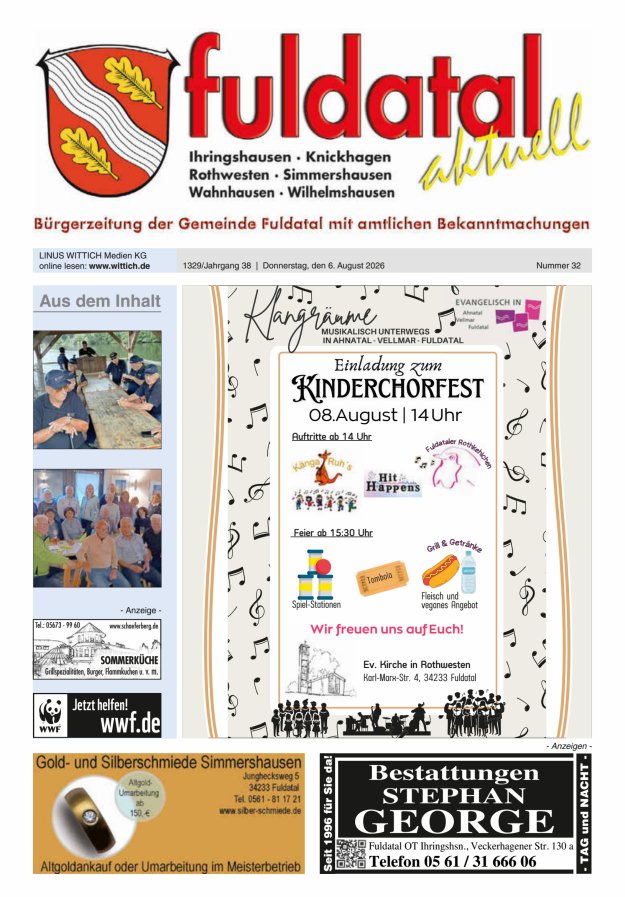 Fuldatal aktuell Titelblatt 32/2026