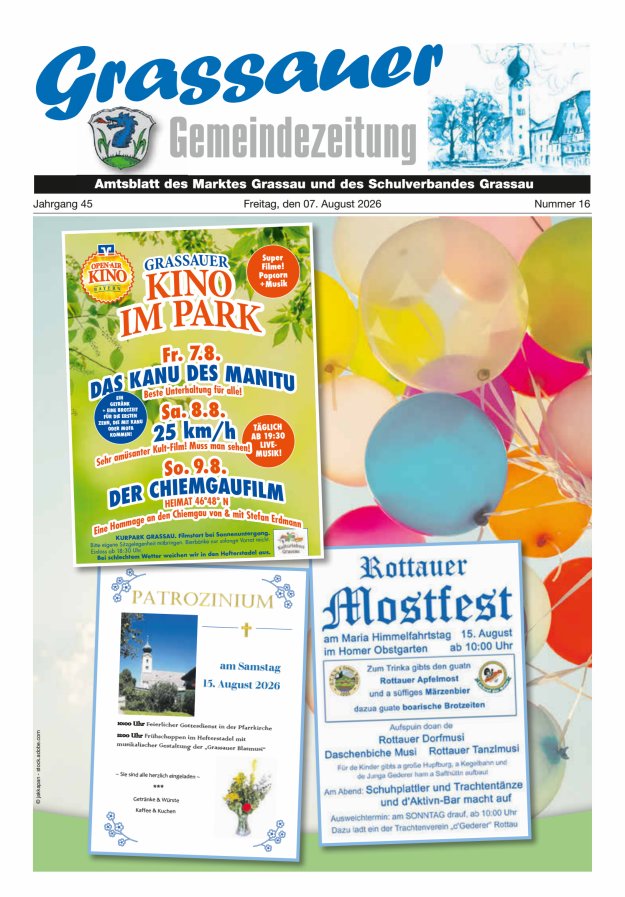 Grassauer Gemeindezeitung Titelblatt 16/2026