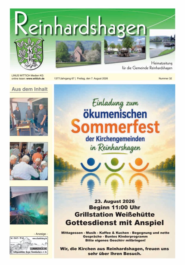 Unser Blättchen Titelblatt 32/2026