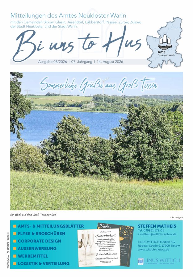 Bi uns to Hus Titelblatt 08/2026