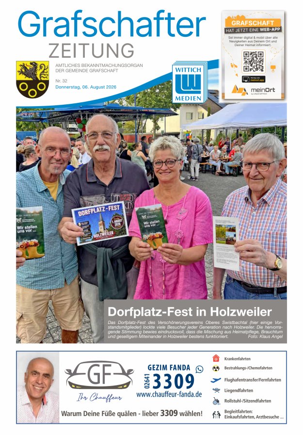 Grafschafter Zeitung Titelblatt 32/2026