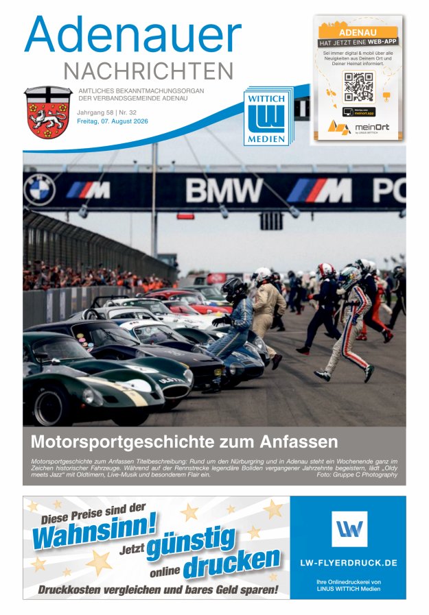 Adenauer Nachrichten Titelblatt 32/2026