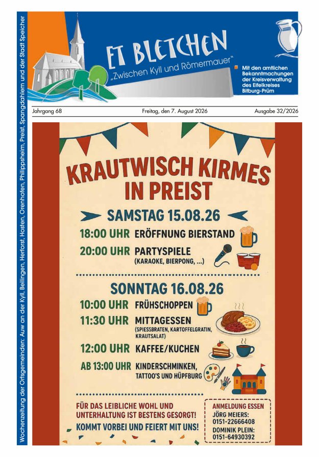 Et Bletchen VG Speicher Titelblatt 32/2026