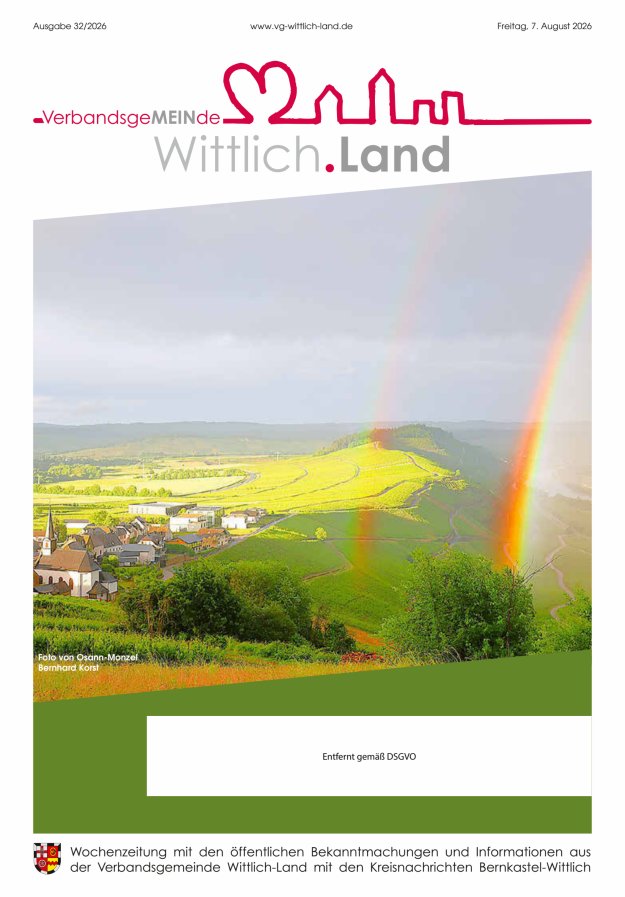 Mein Wittlich.Land Titelblatt 32/2026