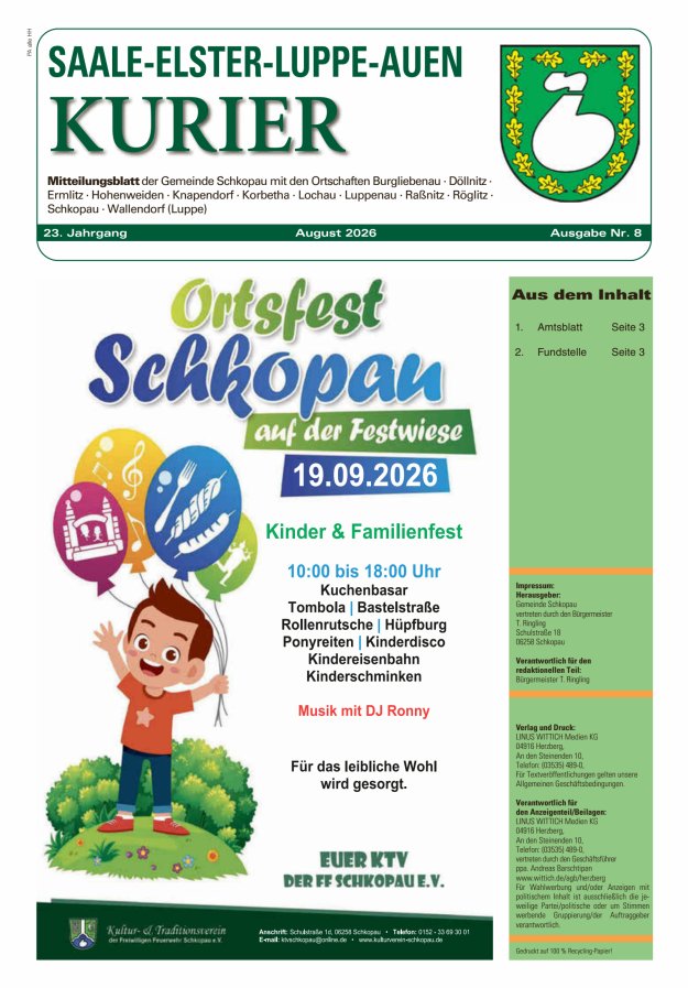 Saale-Elster-Luppe-Auen-Kurier Titelblatt 08/2026
