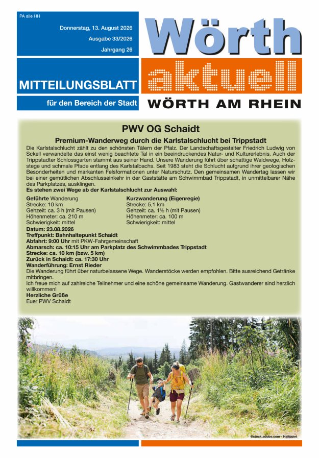 Wörth aktuell Titelblatt 30/2026