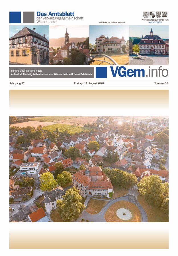 Wiesentheid Titelblatt 33/2026