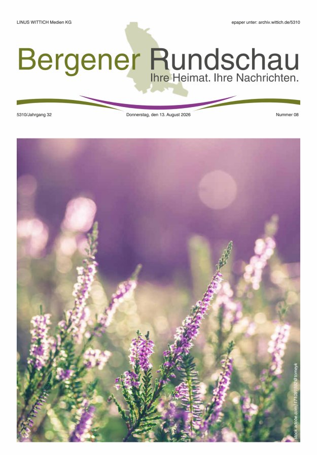 Bergener Rundschau Titelblatt 08/2026