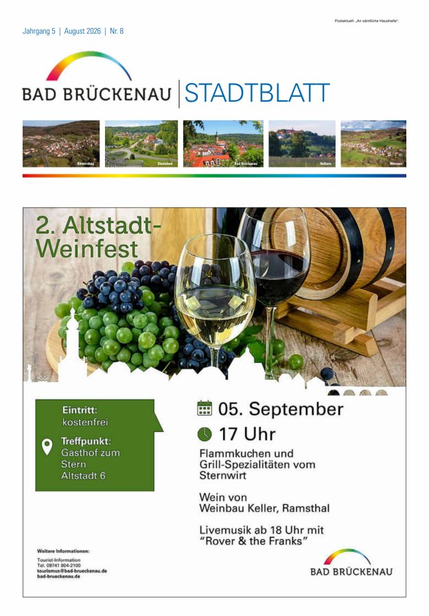 Stadtblatt Bad Brückenau Titelblatt 08/2026