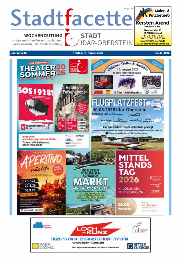 Stadtfacette Idar-Oberstein Titelblatt 23/2026