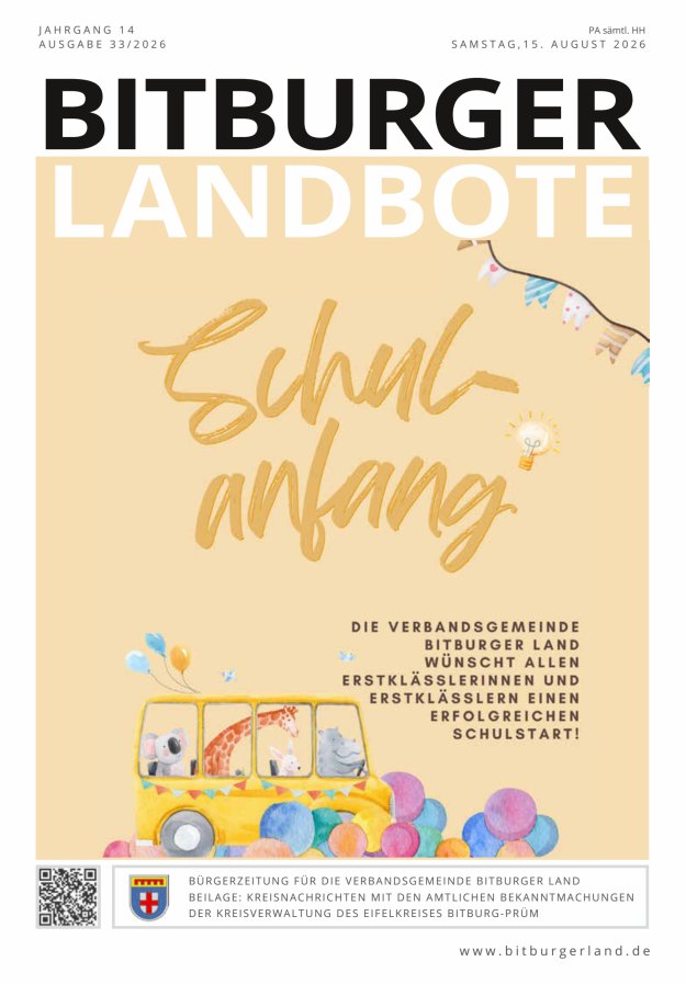 Bitburger Landbote Titelblatt 33/2026