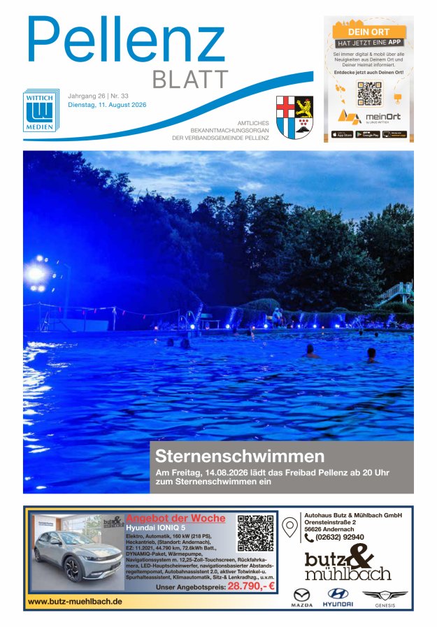 Pellenzblatt Titelblatt 33/2026