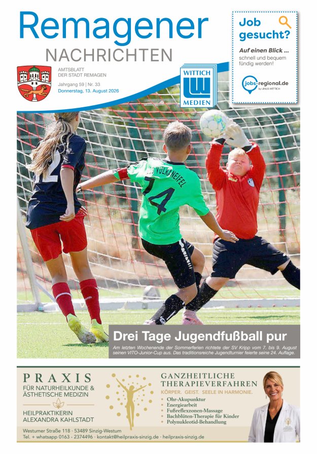 Remagener Nachrichten Titelblatt 33/2026
