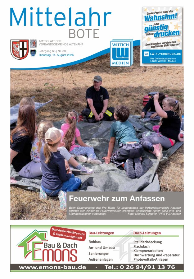 Mittelahr Bote Titelblatt 33/2026