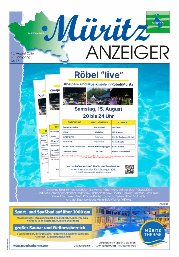 Müritz-Anzeiger Titelblatt 17/2026