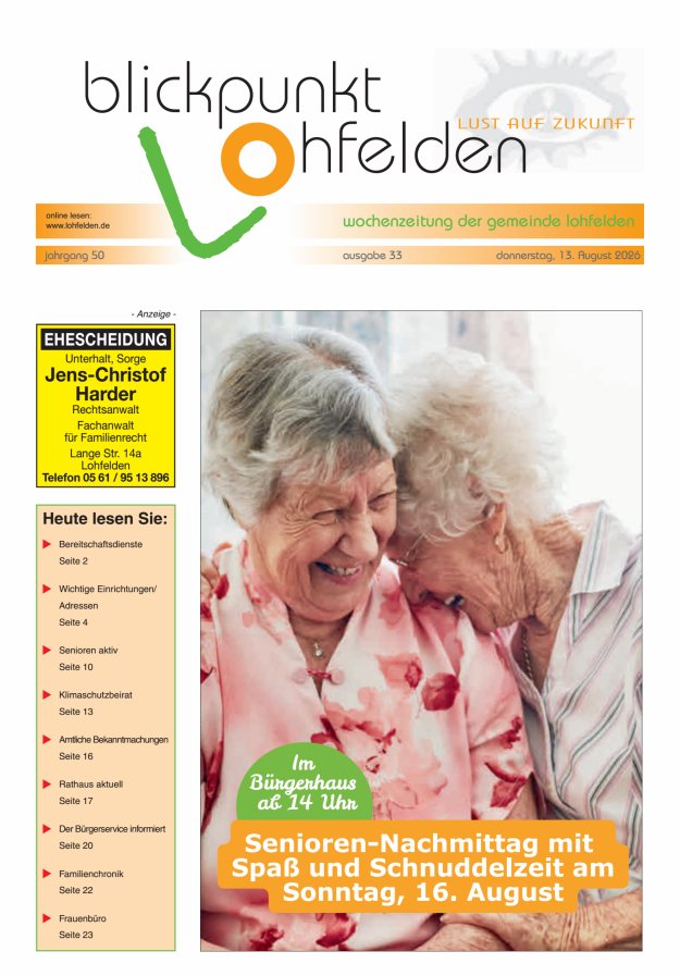 Blickpunkt Lohfelden Titelblatt 33/2026