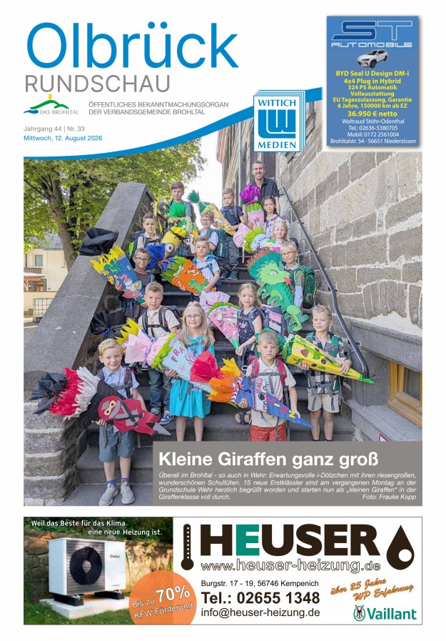 Olbrück Rundschau Titelblatt 33/2026