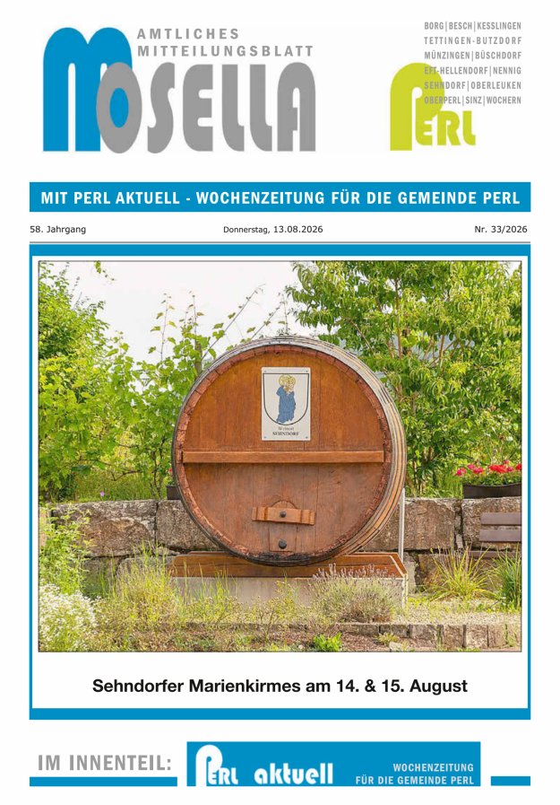 Mosella Perl Titelblatt 33/2026