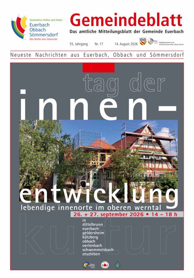 Gemeindeblatt der Gemeinde Euerbach Titelblatt 17/2026