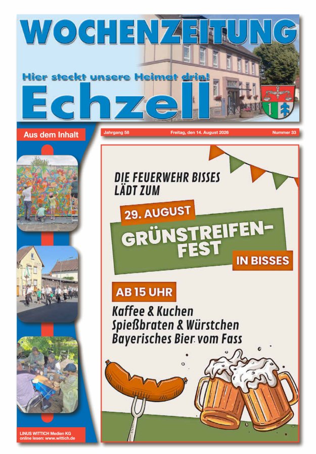 Wochenzeitung für die Gemeinde Echzell Titelblatt 33/2026