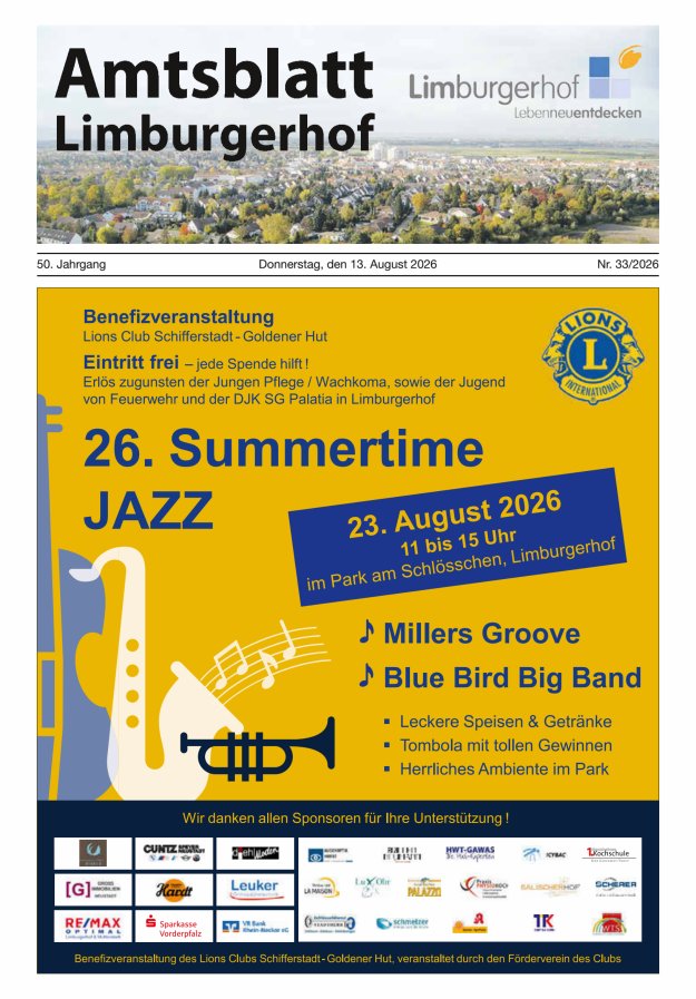 Amtsblatt Limburgerhof Titelblatt 33/2026
