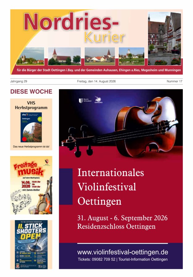 NordRies-Kurier Titelblatt 17/2026