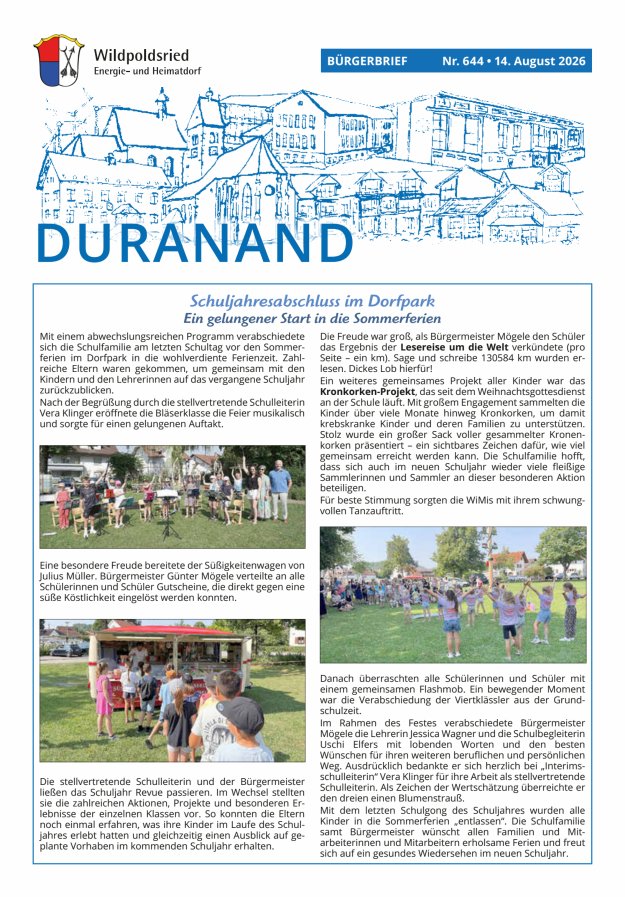 Wildpoldsrieder Duranand Titelblatt 644/2026