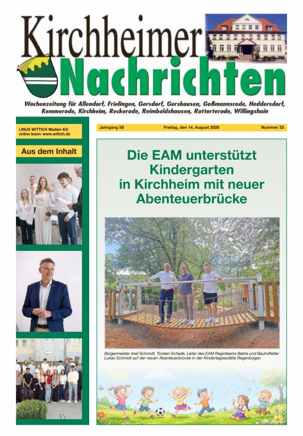 Kirchheimer Nachrichten Titelblatt 33/2026