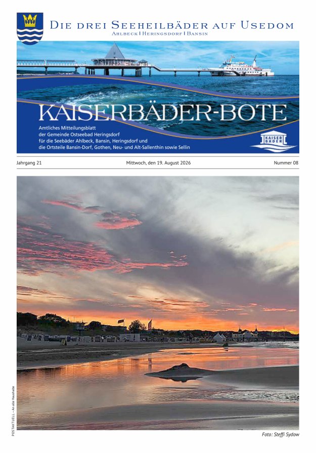 KAISERBÄDER-BOTE Titelblatt 08/2026