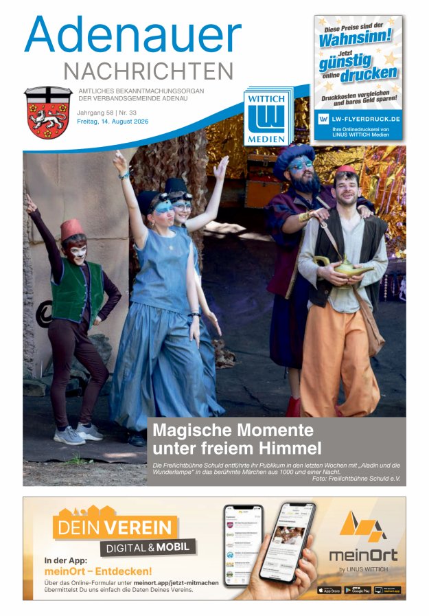 Adenauer Nachrichten Titelblatt 33/2026