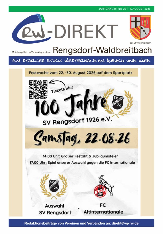 RW-Direkt Titelblatt 33/2026