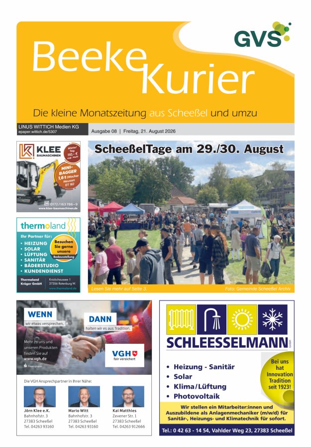 Beeke Kurier Titelblatt 08/2026