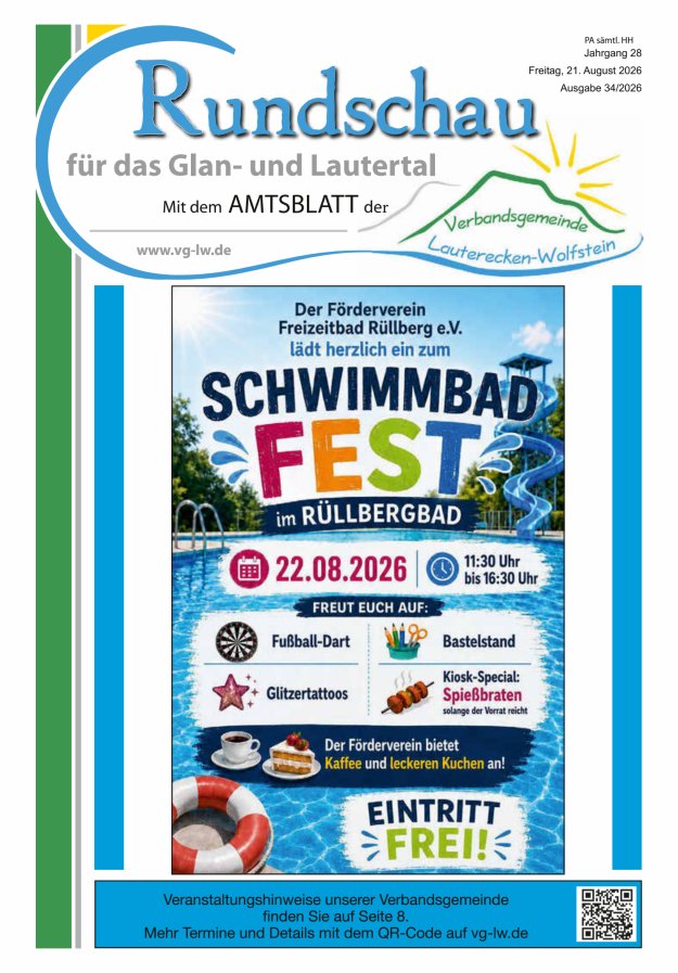 Rundschau für das Glan- und Lautertal Titelblatt 34/2026