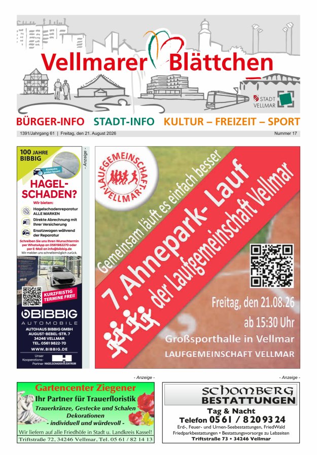 Vellmarer Blättchen Titelblatt 17/2026
