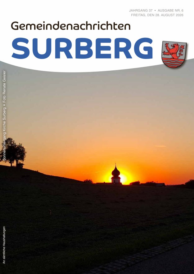 Gemeindenachrichten Surberg Titelblatt 06/2026