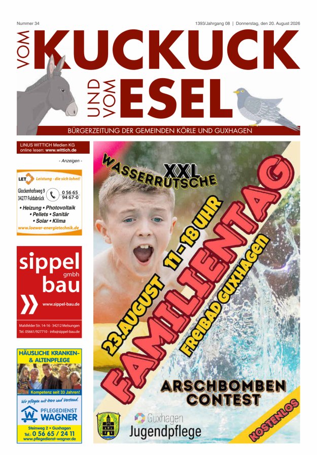 Vom Kuckuck und Esel (Guxhagen-Körle) Titelblatt 34/2026