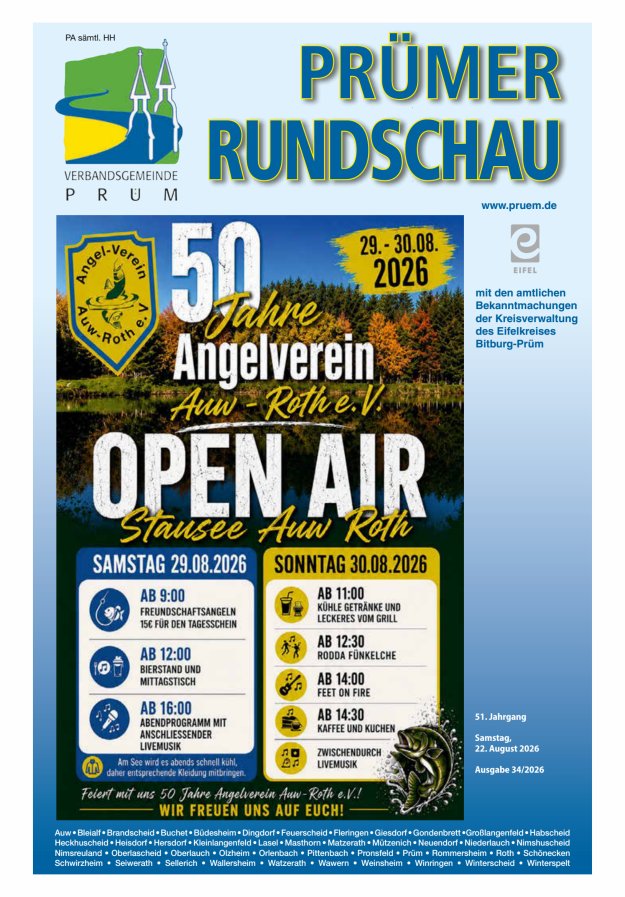 Prümer Rundschau Titelblatt 34/2026