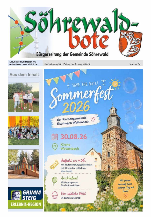Söhrewaldbote Titelblatt 34/2026