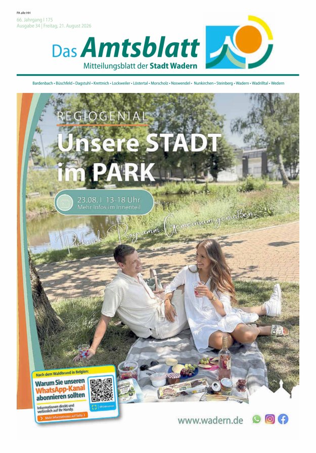 Stadt Wadern Titelblatt 34/2026