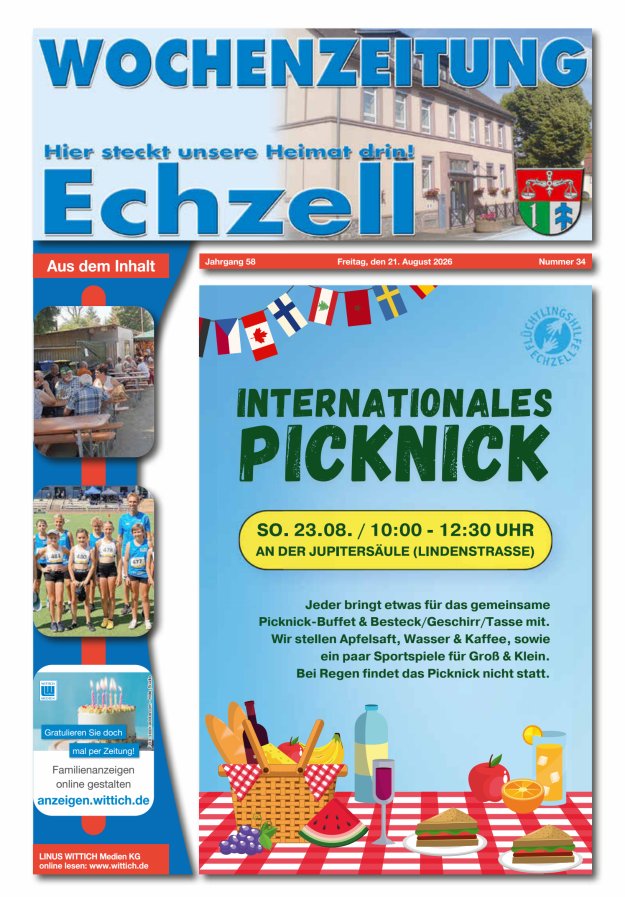 Wochenzeitung für die Gemeinde Echzell Titelblatt 34/2026