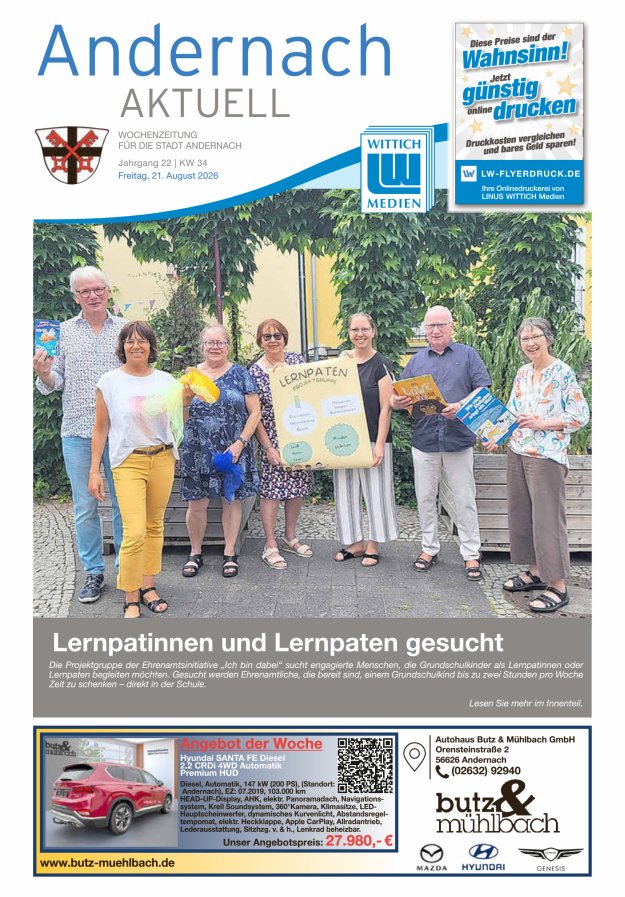 Andernach aktuell Titelblatt 34/2026