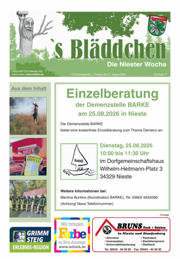 Niester Woche Titelblatt 17/2026