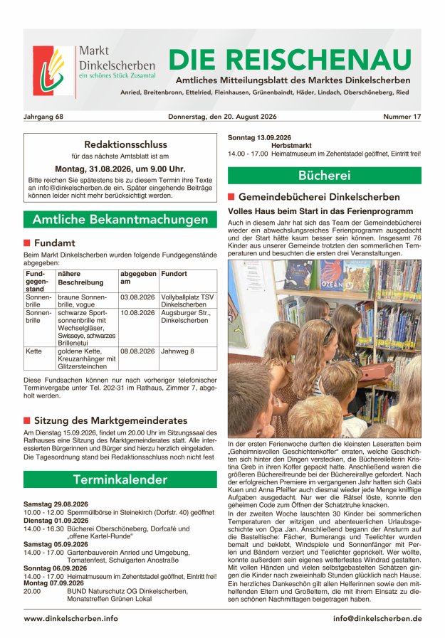 Die Reischenau Titelblatt 17/2026