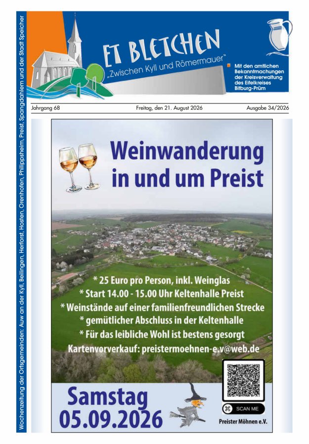 Et Bletchen VG Speicher Titelblatt 34/2026
