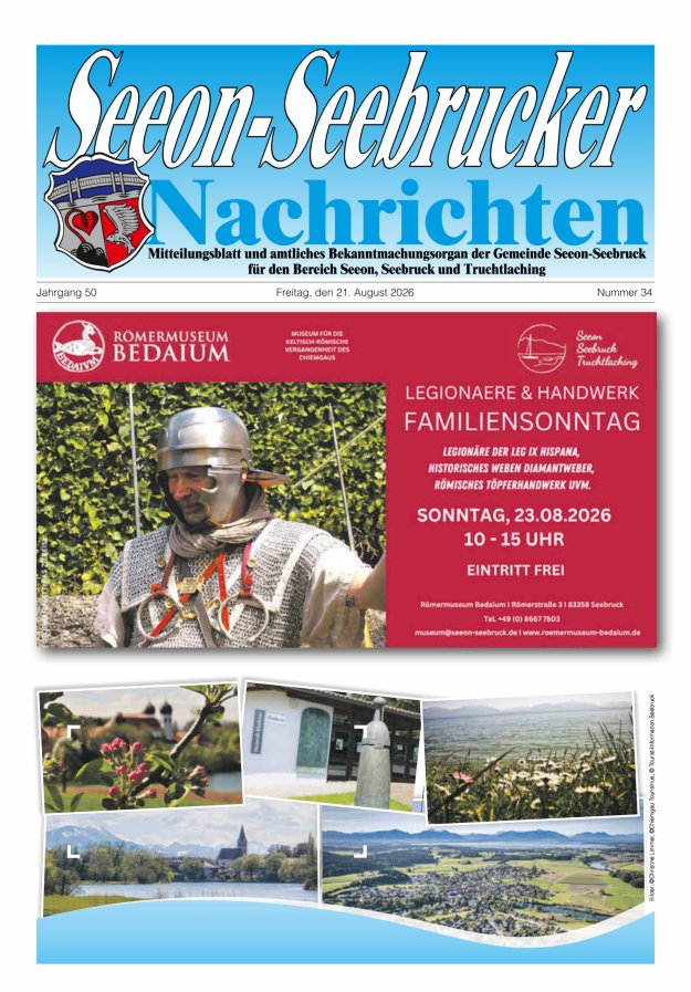 Seeon-Seebrucker Nachrichten Titelblatt 34/2026