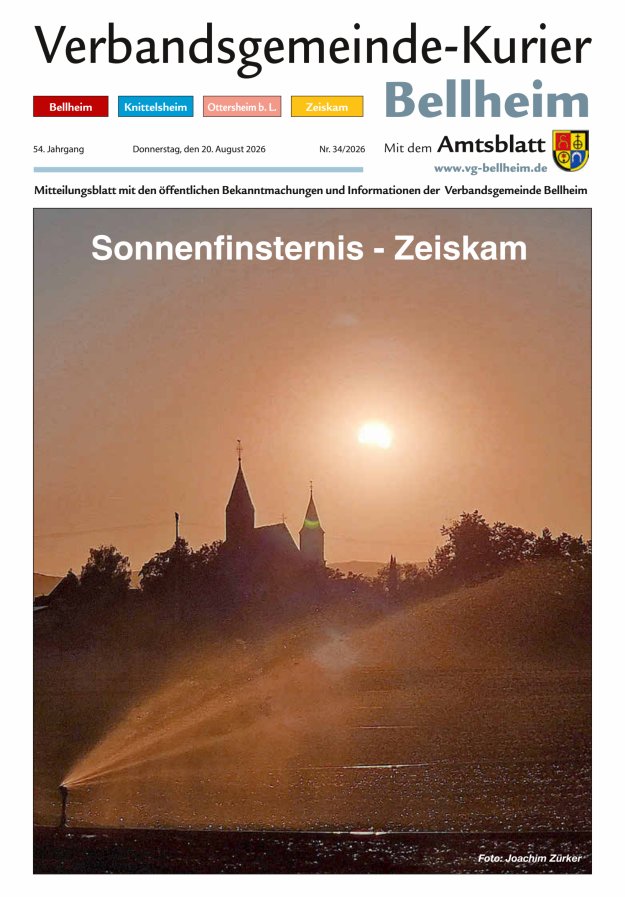 Verbandsgemeinde-Kurier Bellheim Titelblatt 34/2026